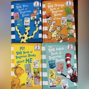 Dr. Seuss Beginner Books in Blue, Orange, Yellow, and Green